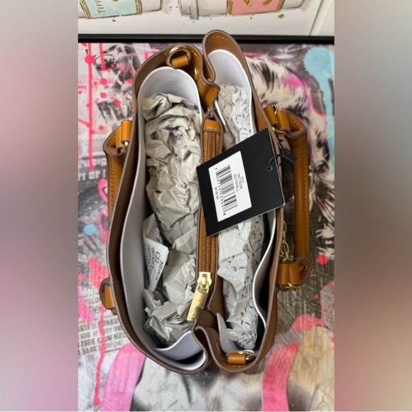 *NWT*  Nanette Lepore Valle Camel Convertible Satchel and crossbody Bag - Picture 9 of 10